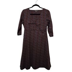 Toad & Co Womens Rosalinda Dress MED Ditsy Floral Cottage Peasant Outdoor Hiking